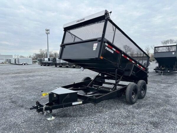 Premier 7 x 12 High Side Dump Trailer – Combo Gate & Ramps - Image 4