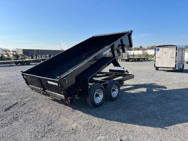 Premier 7 x 12 Low Profile Dump Trailer – Combo Gate & Ramps - Image 5