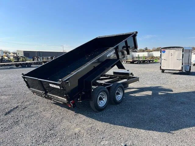 Premier 7 x 12 Low Profile Dump Trailer – Combo Gate & Ramps - Image 5