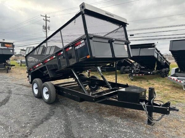 Premier 7 x 14 Dump Trailer – 24″ Mesh Side Extensions
