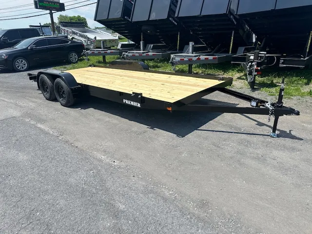 Premier 7 x 18 Open Wood Deck Car Trailer – Slide Out Ramps - Image 4