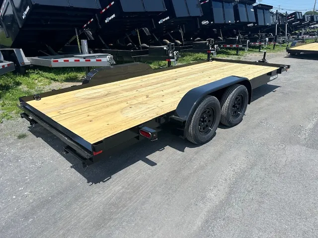 Premier 7 x 18 Open Wood Deck Car Trailer – Slide Out Ramps - Image 5