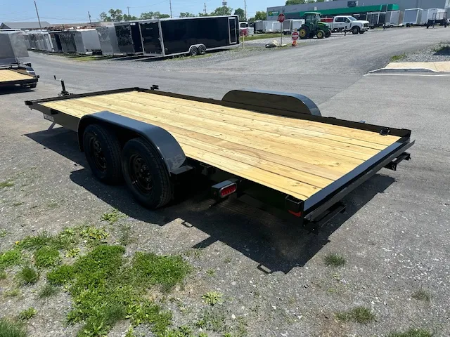 Premier 7 x 18 Open Wood Deck Car Trailer – Slide Out Ramps - Image 6